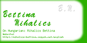 bettina mihalics business card